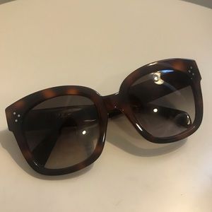 Céline New Audrey Sunglasses in Dark Havana